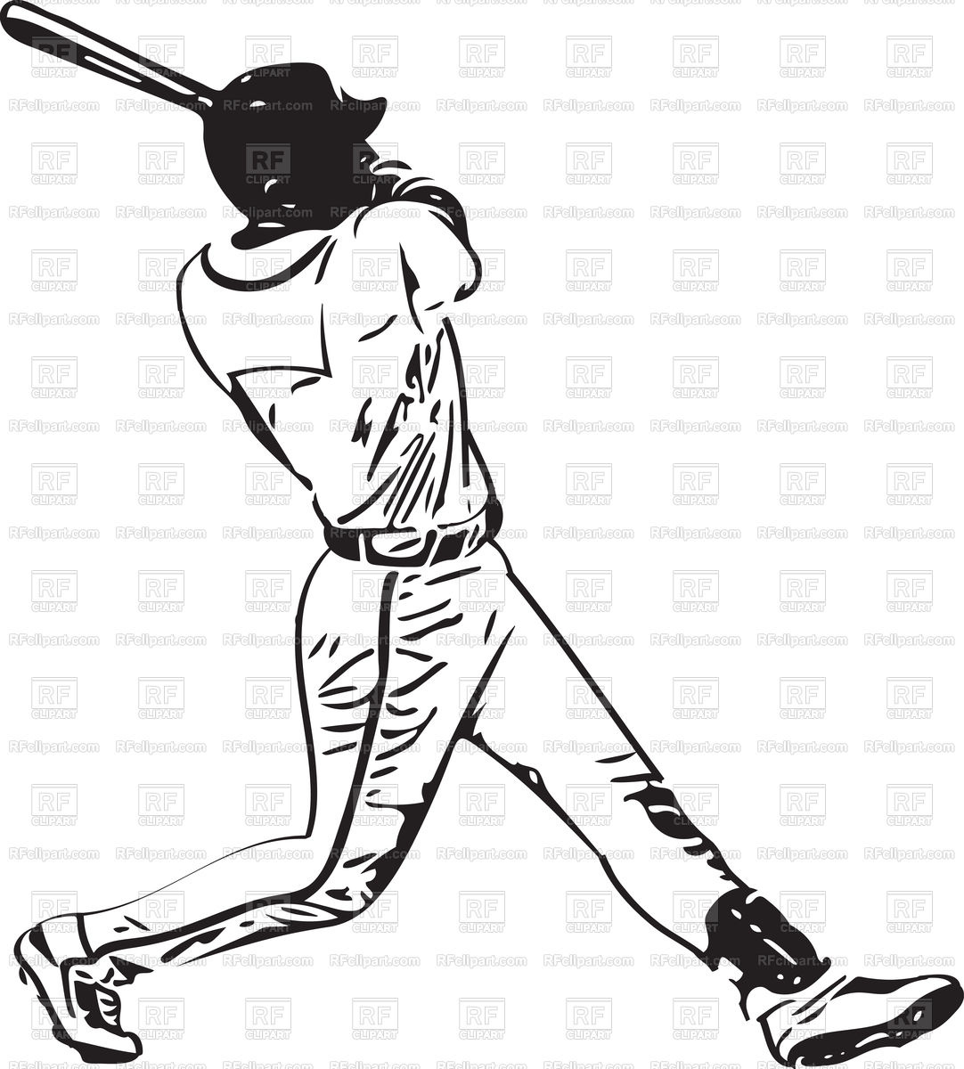 1082x1200 Baseball Player Playing Vector Image Of People Aroastock
