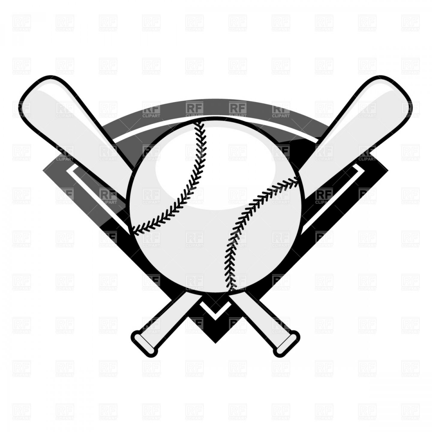 1440x1440 Top Baseball Emblem Bat And Ball Vector Clipart Cdr