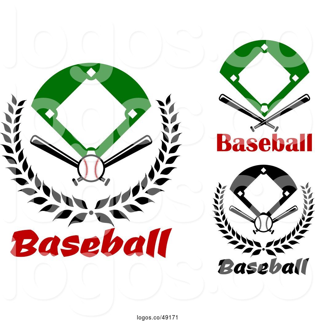 1024x1044 Logo Of Baseball Diamond Fields With Crossed Bats, Balls And Text