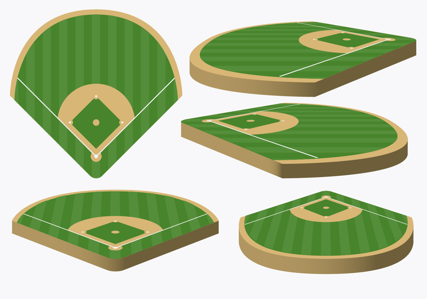Baseball Diamond Free Vector Art. 