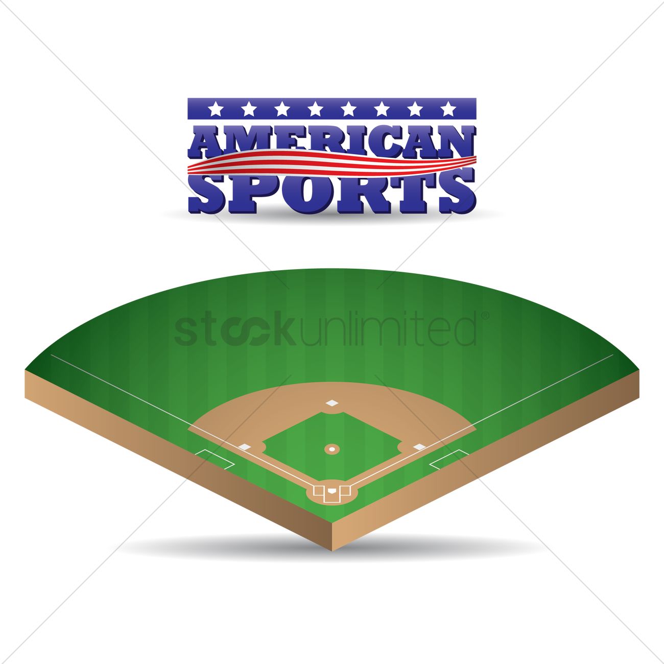1300x1300 Baseball Field Vector Image