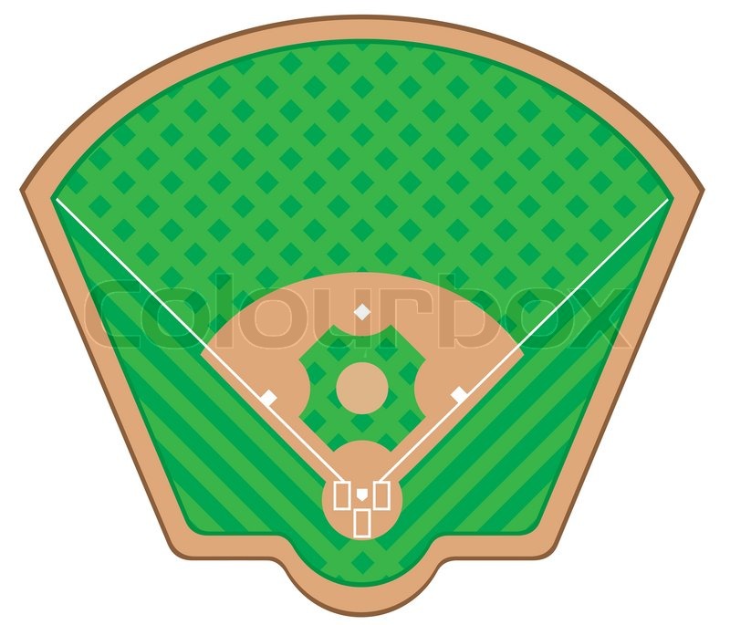 800x685 Baseball Field Vector Illustration Stock Vector Colourbox