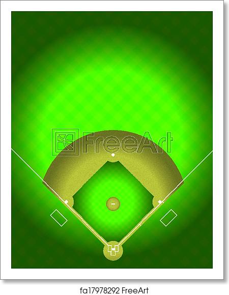 450x580 Free Art Print Of Vector Baseball Field A Vector Illustration