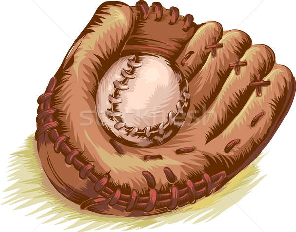 Baseball Gloves Vector Illustration Lenm 600x470 Baseball Gloves Vector Illustration Lenm