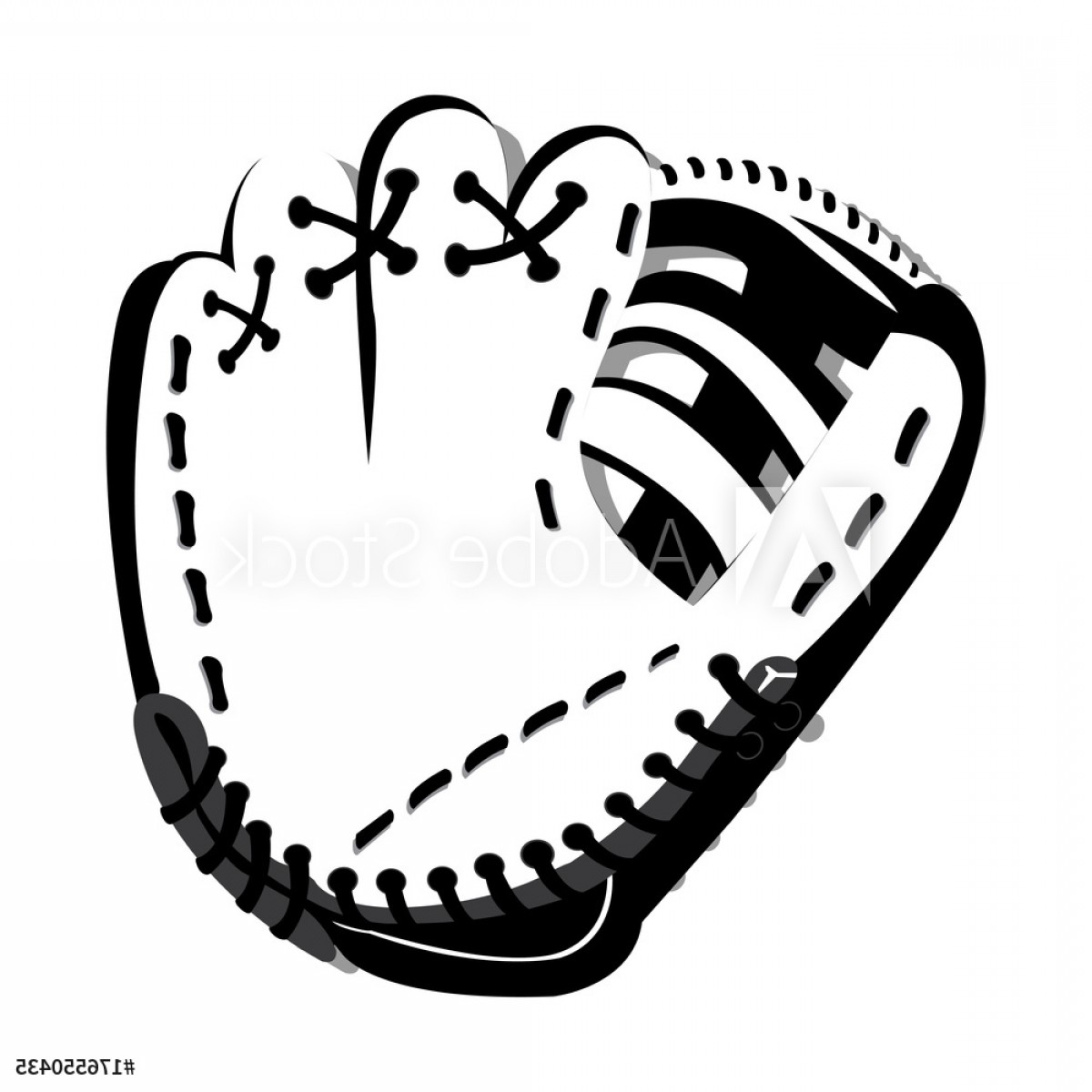 Isolated Silhouette Of A Baseball Glove Vector Illustration F 1200x1200 Isolated Silhouette Of A Baseball Glove Vector Illustration F