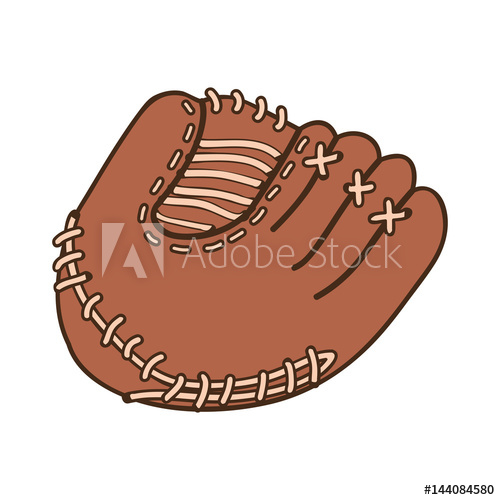 Silhouette Color With Baseball Glove Vector Illustration 500x500 Silhouette Color With Baseball Glove Vector Illustration
