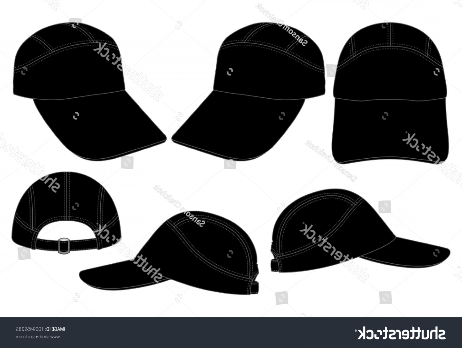 1800x1358 Black Baseball Cap Vector Hoodamath
