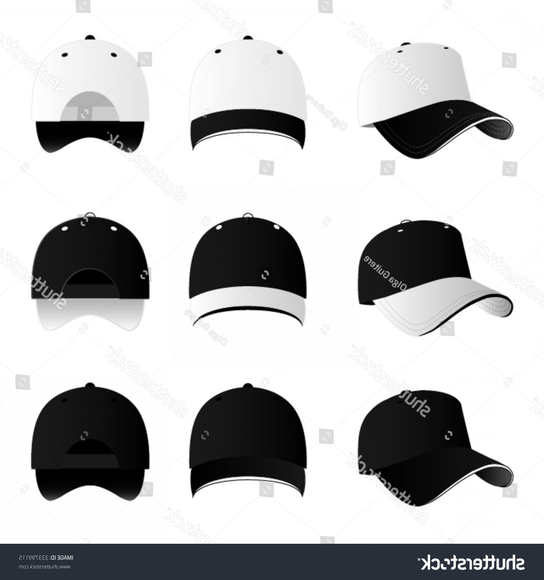 1800x1920 Vector Black Adjustable Hat Newwaysys