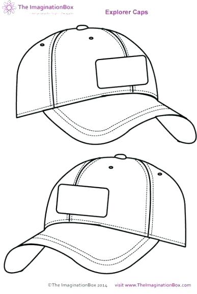 387x578 Baseball Cap Design Template