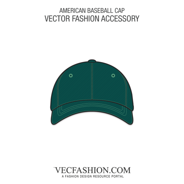 600x600 American Baseball Cap Vector Template