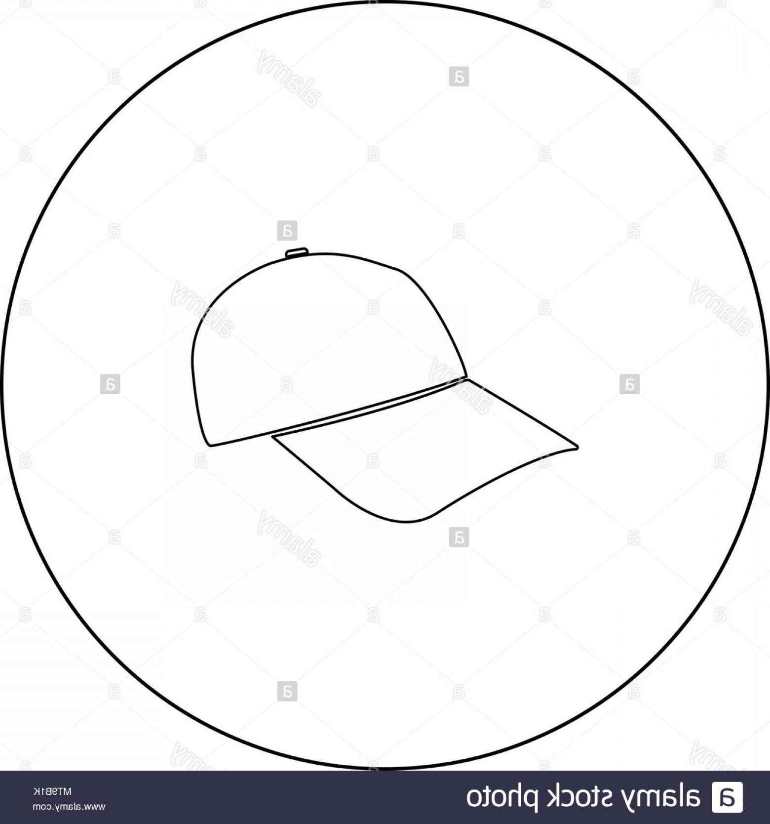 1560x1668 Baseball Cap Black Icon In Circle Vector Illustration Isolated