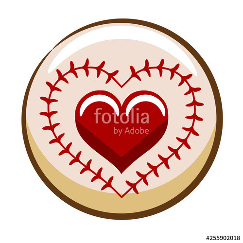 500x500 Baseball Heart Cartoon Stock Image And Royalty Free Vector