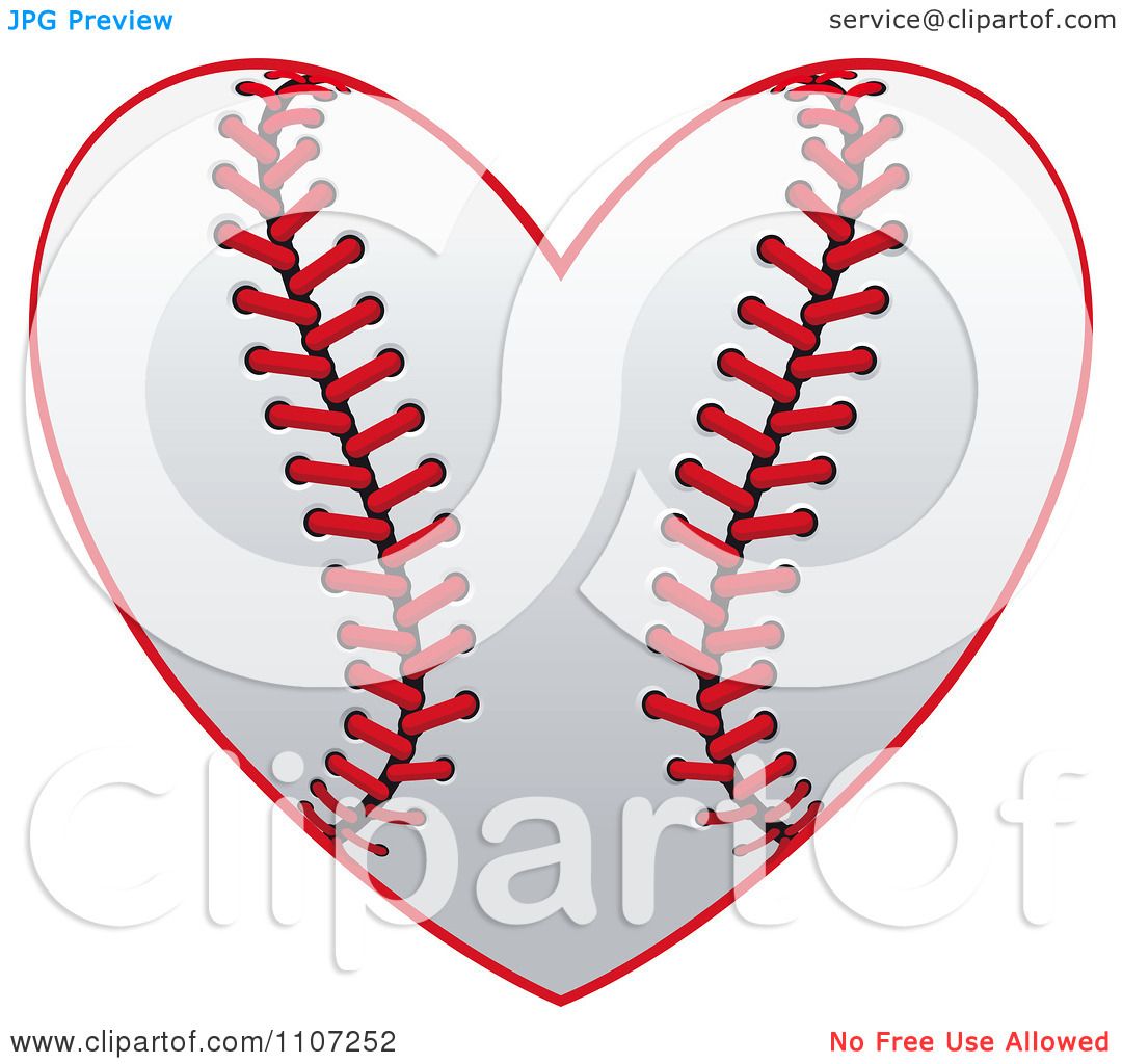 1080x1024 Clipart Baseball Heart With Red Stitches