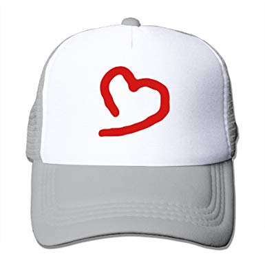 385x385 Hand Drawn Red Heart Vector Design Snapback Baseball Mesh Cap