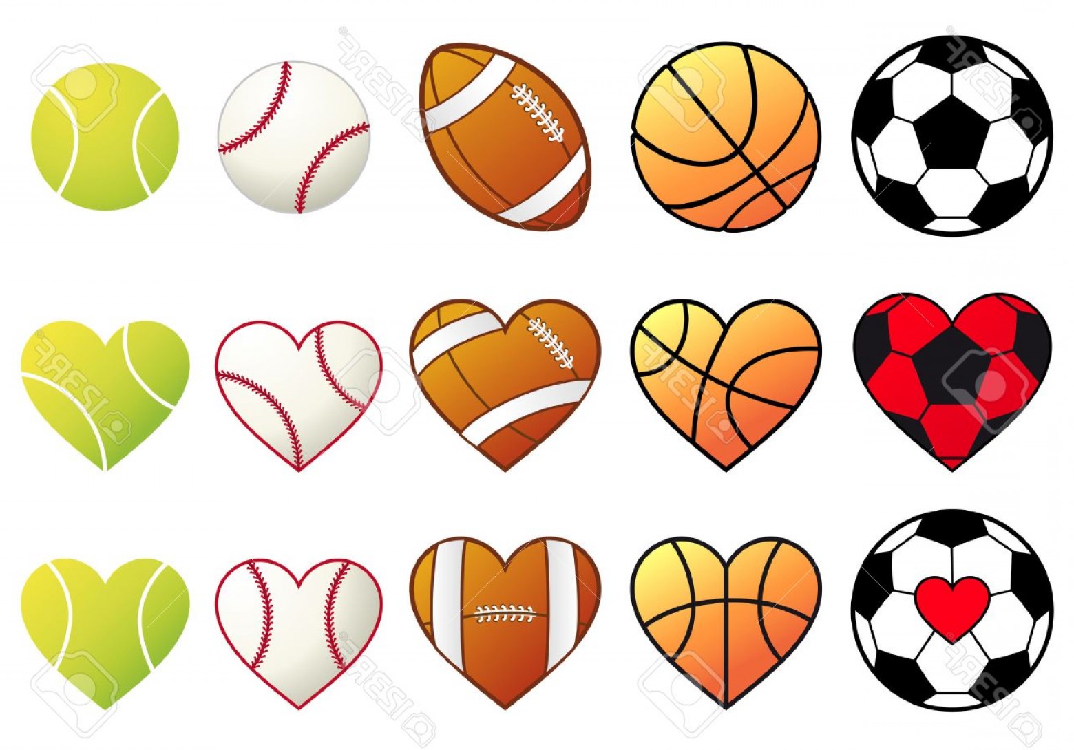 1560x1090 Photostock Vector Football Basketball Soccer Baseball And Tennis