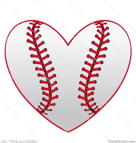 568x600 Free Softball Clipart Baseball Heart Stock Photo Stock Image