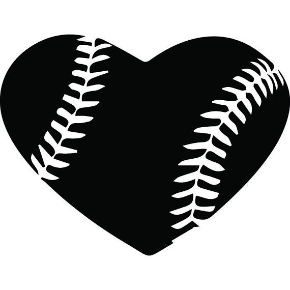 570x570 Baseball Heart Clipart Black And White