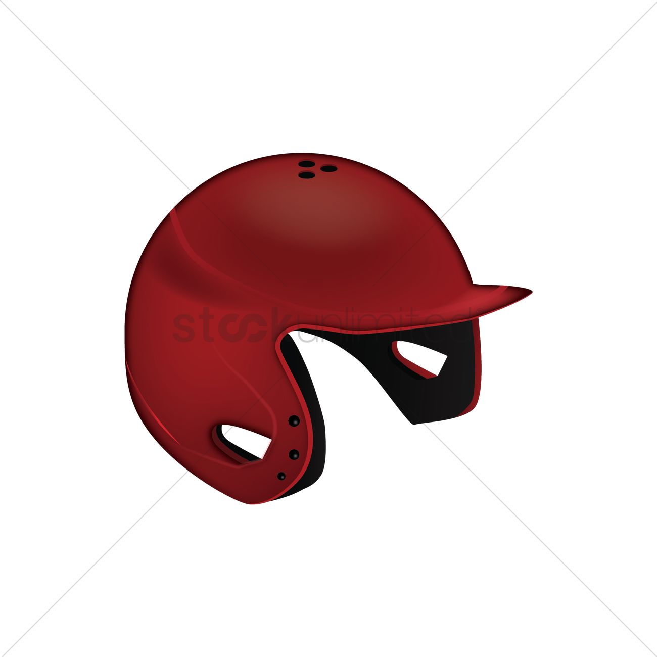 1300x1300 Baseball Helmet Vector Image