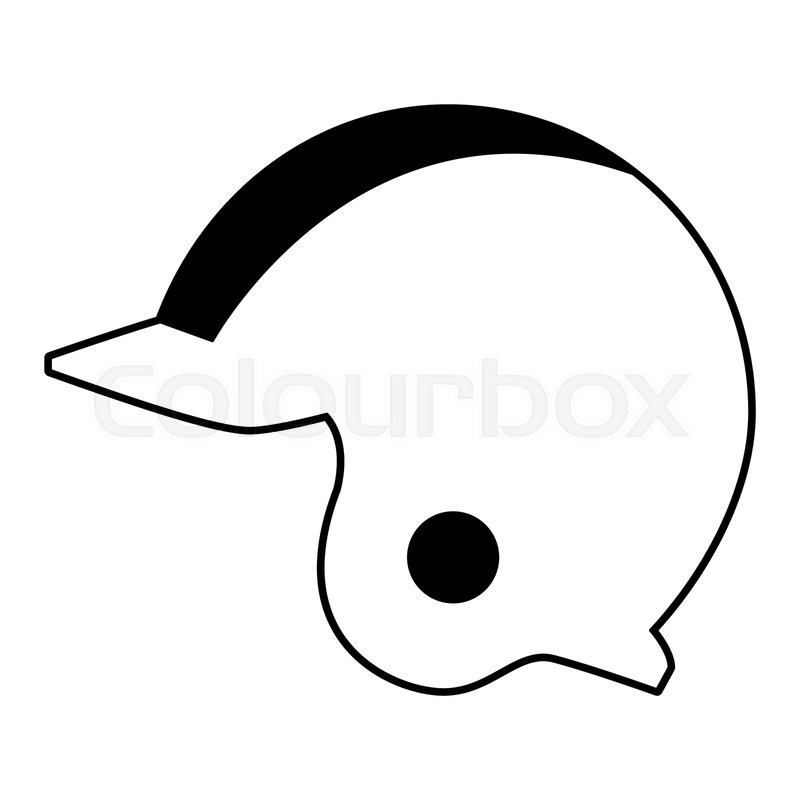 800x800 Baseball Helmet Icon Sport Head Stock Vector Colourbox