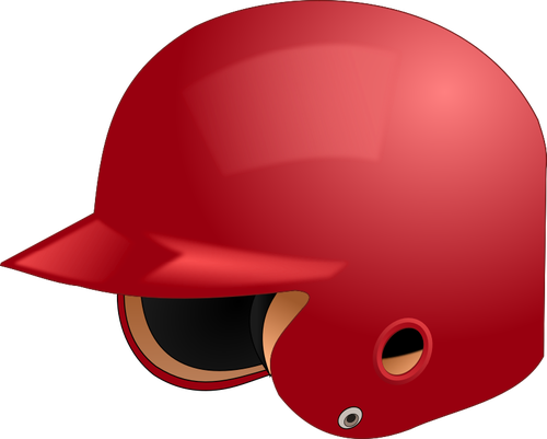 500x401 Baseball Helmet Vector Image