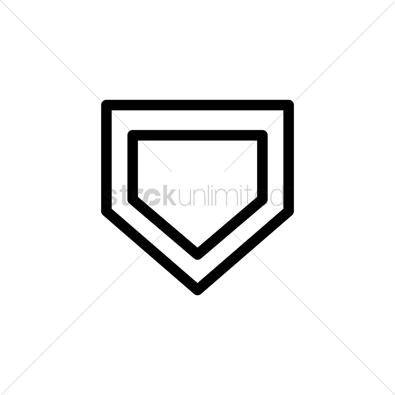 Baseball Home Plate Vector Image 1300x1300 Baseball Home Plate Vector Image