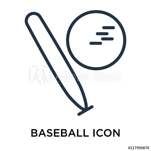 500x500 Baseball Icon Vector Isolated On White Background, Baseball Sign