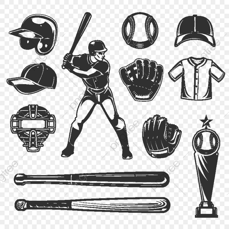 800x800 Set Of Vector Baseball Icons, Baseball, Icon, Set Png And Vector