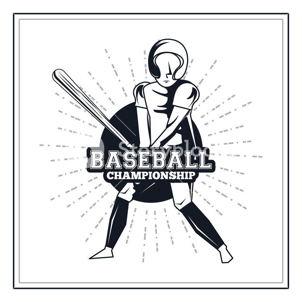 1000x1000 Baseball Avatar Batter With Bat And Ball Player Icon Vector