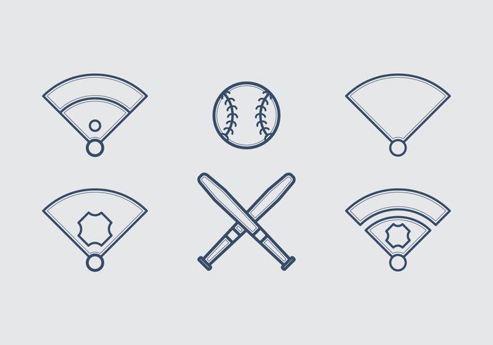 700x490 Free Baseball Vector Icon Illustrations