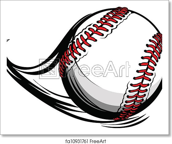 560x470 Free Art Print Of Vector Illustration Of Softball Or Baseball