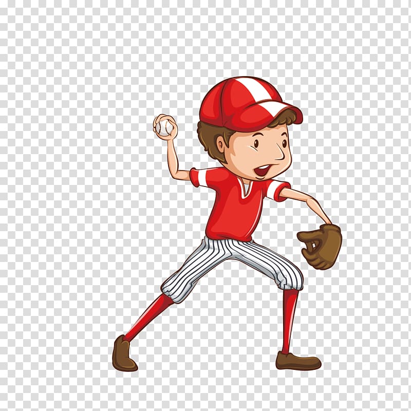 800x800 Baseball Euclidean Illustration, Cartoon Boy Baseball Illustration