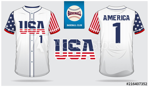 500x292 Usa Baseball Jersey, Sport Uniform, Raglan T Shirt Sport, Short