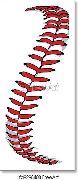 253x581 Free Art Print Of Baseball Laces Or Softball Laces Vector Image