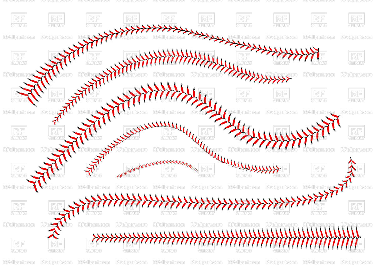 1200x879 Lace From A Baseball On A White Background Vector Illustration