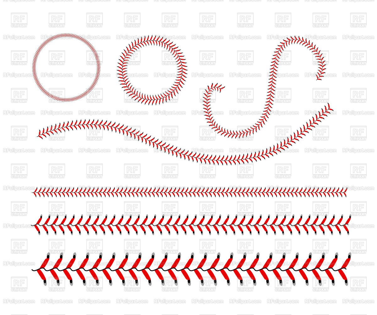 1200x1002 Lace From Baseball Set Vector Image Of Sport And Leisure
