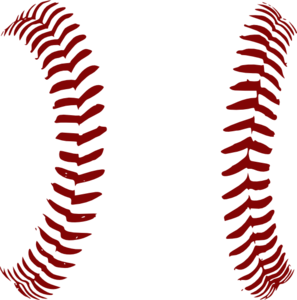 297x300 Red Softball Laces Only Clip Art Baseball Baseball Vector