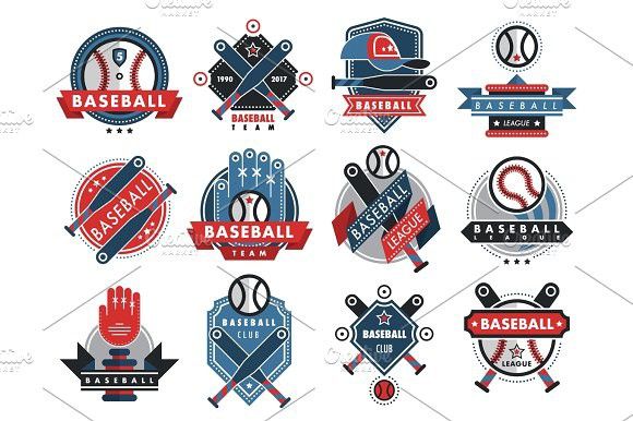 580x386 Baseball Logo Badge Sport Team Or Club Vector Template