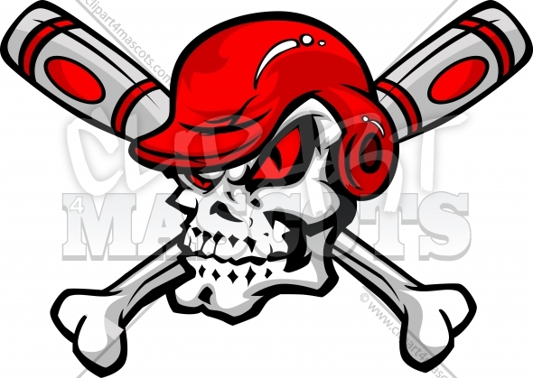 590x419 Skull Baseball Logo Graphic Vector Logo