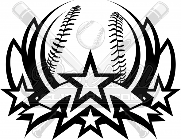 590x455 Baseball Clipart Logo Vector Clipart Image