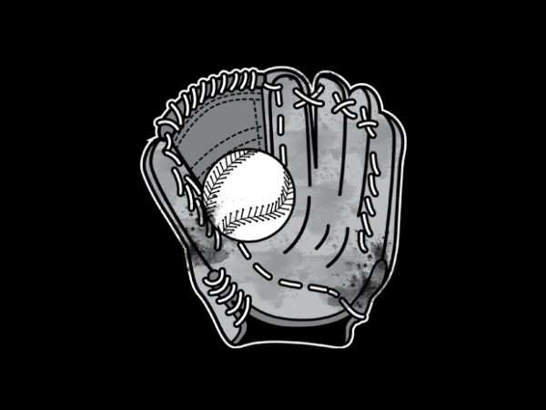 600x450 Baseball Glove Vector T Shirt Design