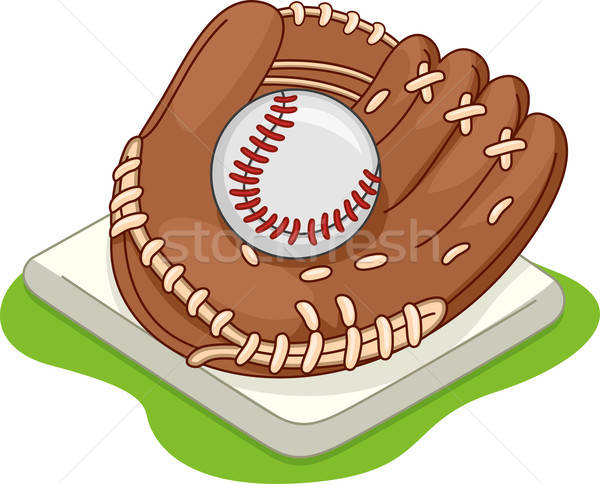 600x484 Baseball Glove Vector Illustration Lenm
