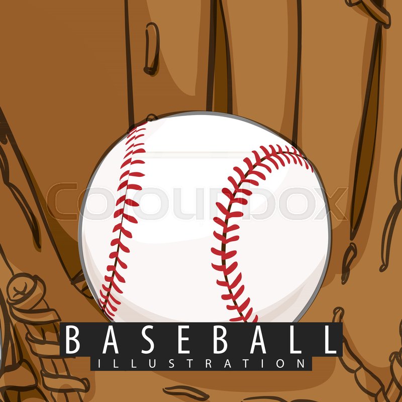 800x800 Vector Illustration Of Baseball Glove Stock Vector Colourbox