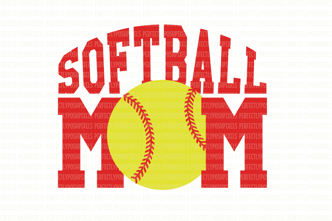 Softball Baseball Mom Digital Vector Art 1143x762 Softball Baseball Mom Digital Vector Art