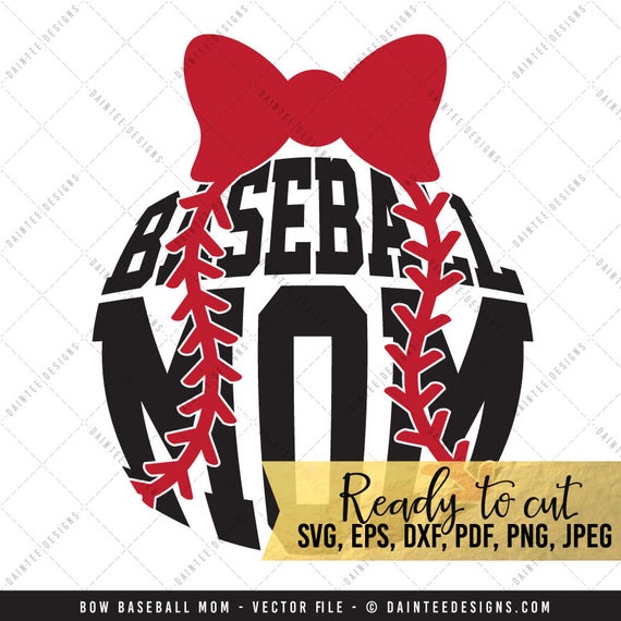 Baseball Mom Bow Vector Dxf Digital Etsy 570x570 Baseball Mom Bow Vector Dxf Digital Etsy