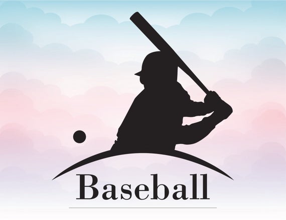 Baseball Player Baseball Vector Design For Silhouette Etsy 570x439 Baseball Player Baseball Vector Design For Silhouette Etsy