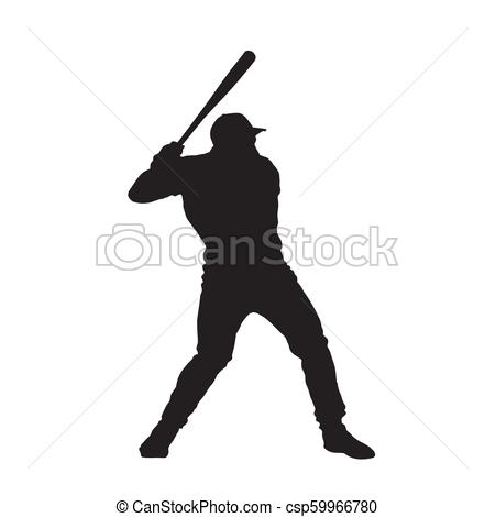 Baseball Player Isolated Vector Silhouette Batter 450x470 Baseball Player Isolated Vector Silhouette Batter