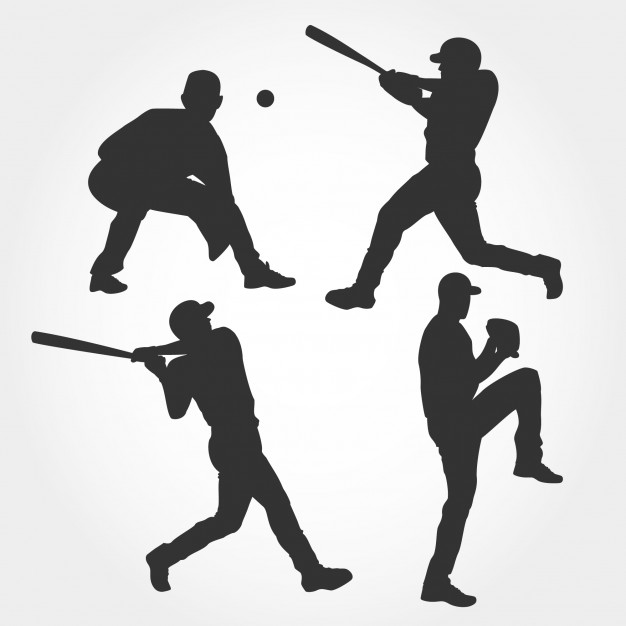 Baseball Player Silhouette Collection Vector Premium Download 626x626 Baseball Player Silhouette Collection Vector Premium Download