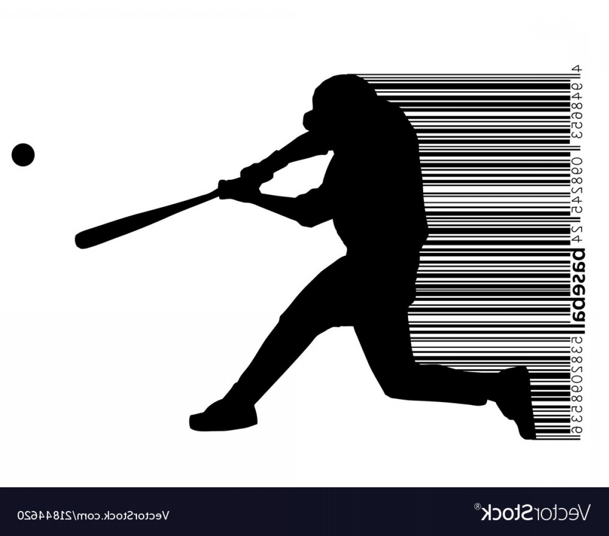 Silhouette Of A Baseball Player And Barcode Vector Catchsplace 1200x1056 Silhouette Of A Baseball Player And Barcode Vector Catchsplace
