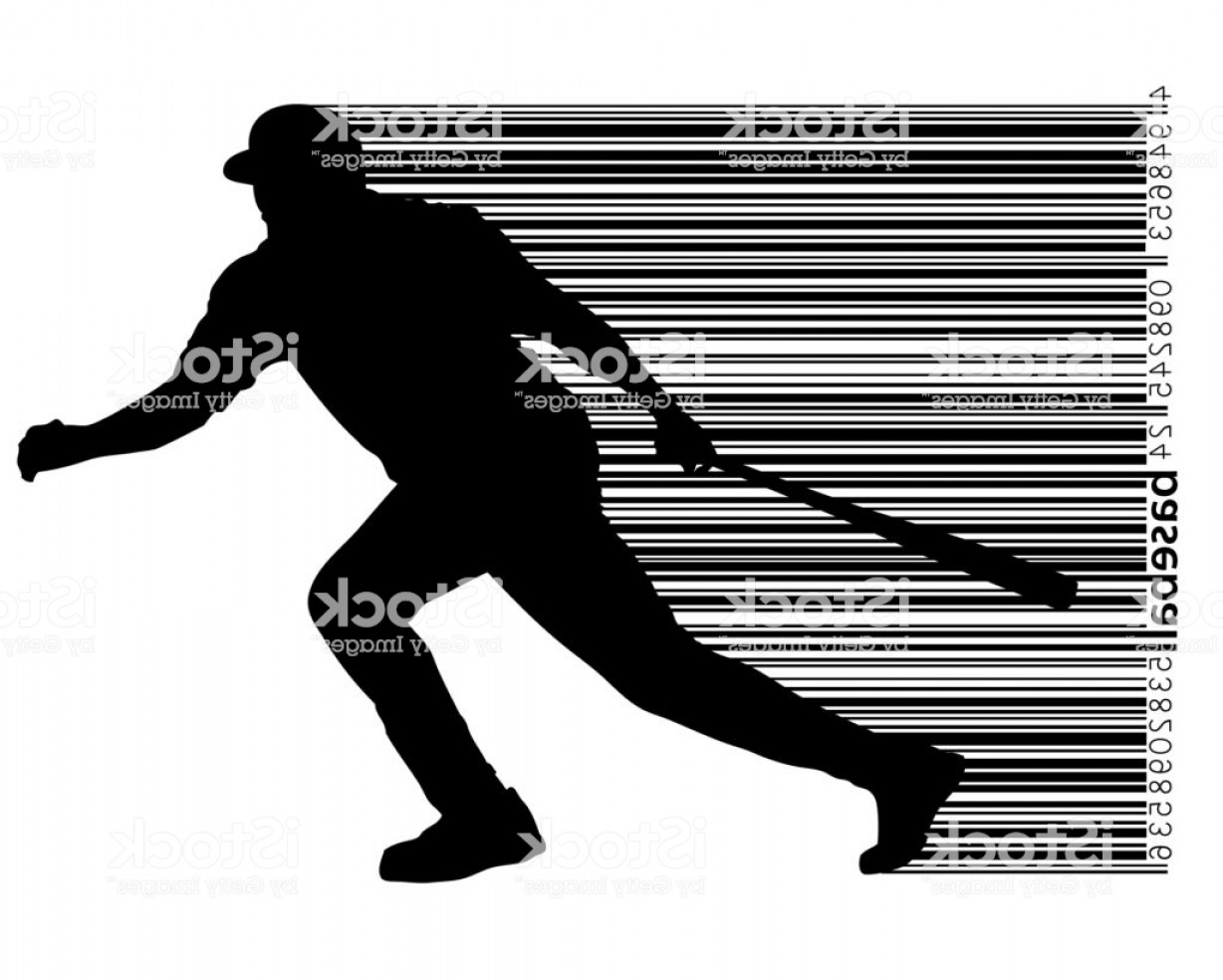 Silhouette Of A Baseball Player And Barcode Vector Illustration Gm 1228x984 Silhouette Of A Baseball Player And Barcode Vector Illustration Gm