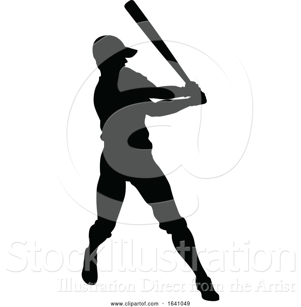 Baseball Player Silhouette Vector At Vectorified Com Collection Of Baseball Player Silhouette